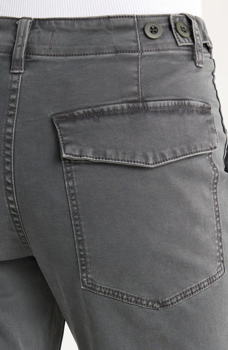 Madewell Garment Dyed Slim Straight Leg Utility Pants, Alternate, color, Dark Pavement