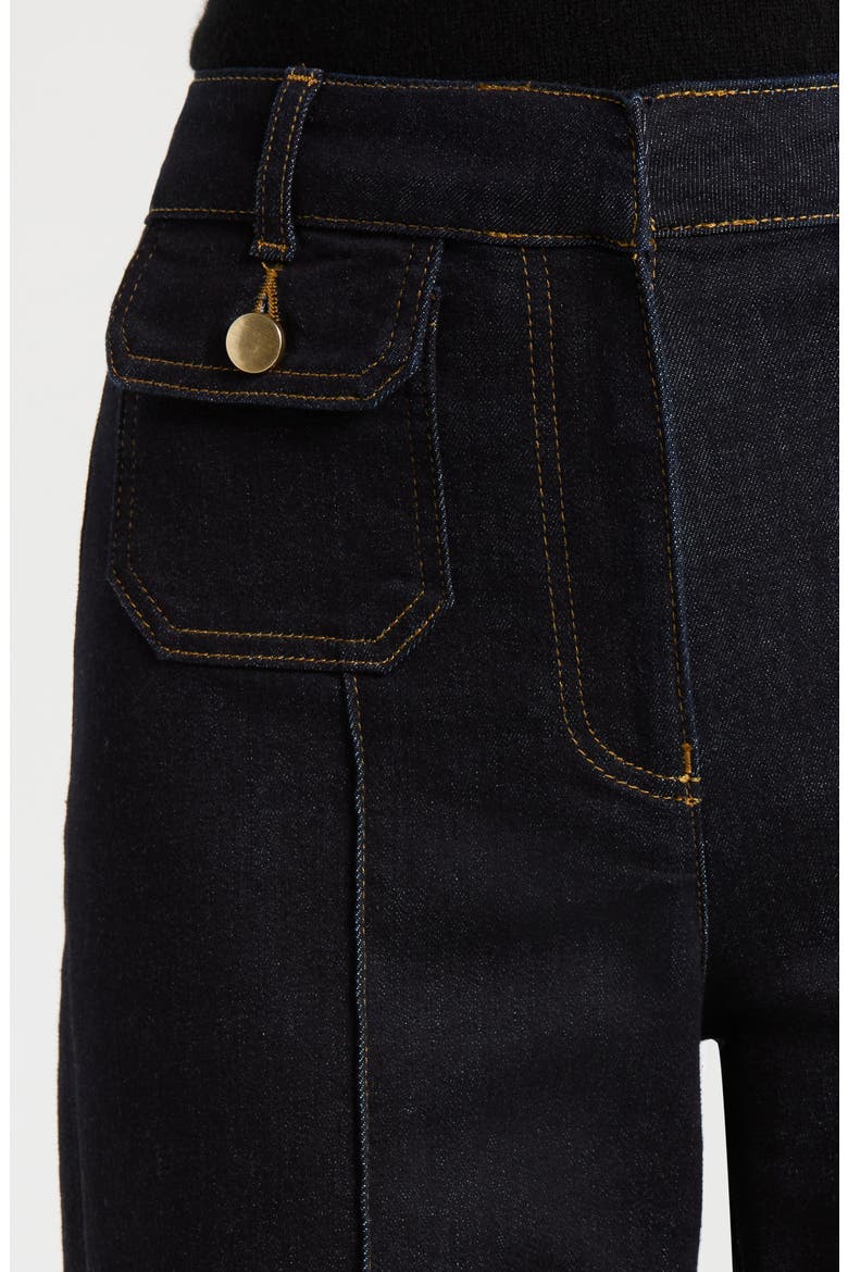 Ria High Waist Flared Jeans, Alternate, color, DARK BLUE