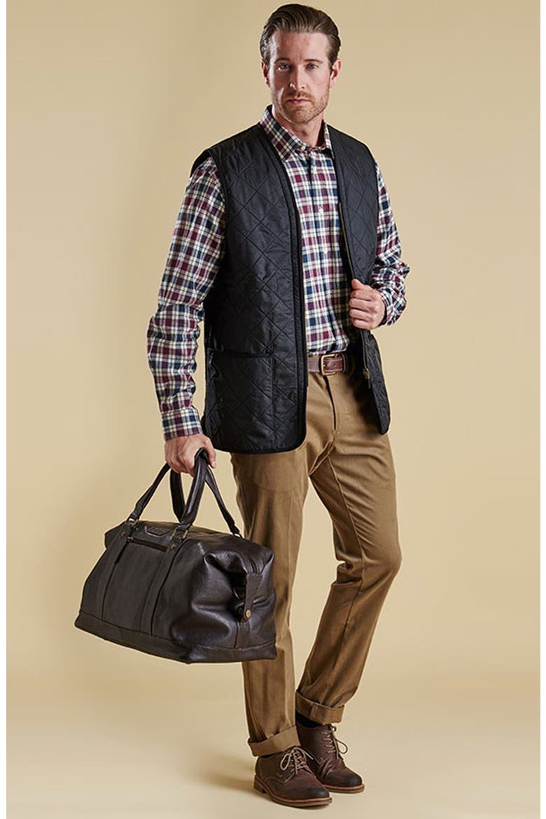 'Polarquilt' Relaxed Fit Zip-In Liner Vest, Alternate, color, BLACK