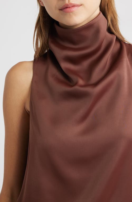 Rag & Bone Jana Sleeveless Cowl Neck Top In Brown