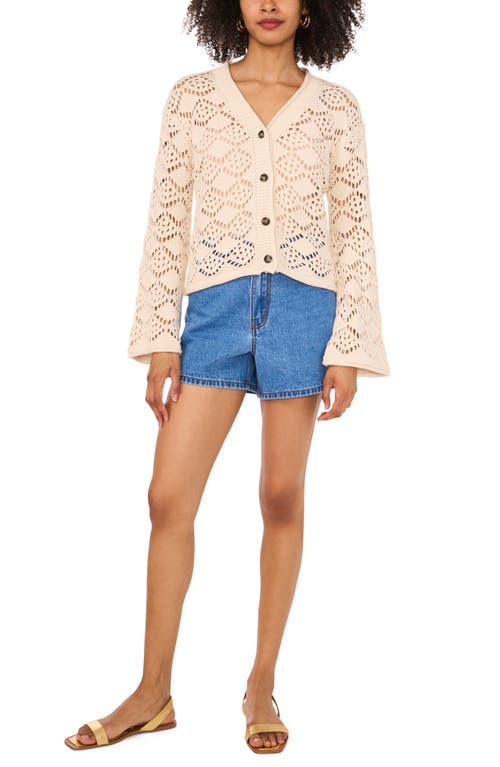 Shop Vince Camuto Open Stitch Cotton Cardigan
