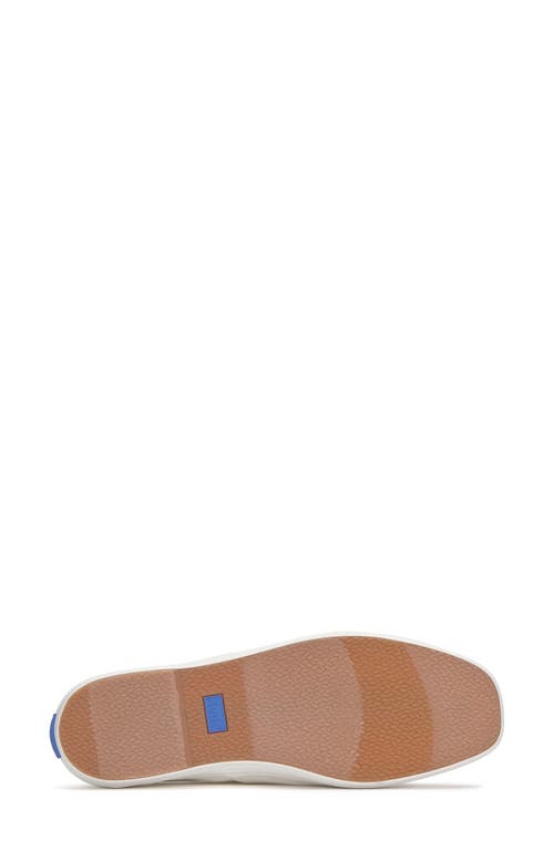 Keds Women's Champion Square Toe Canvas Slip On Canvas Sneakers In Snow White