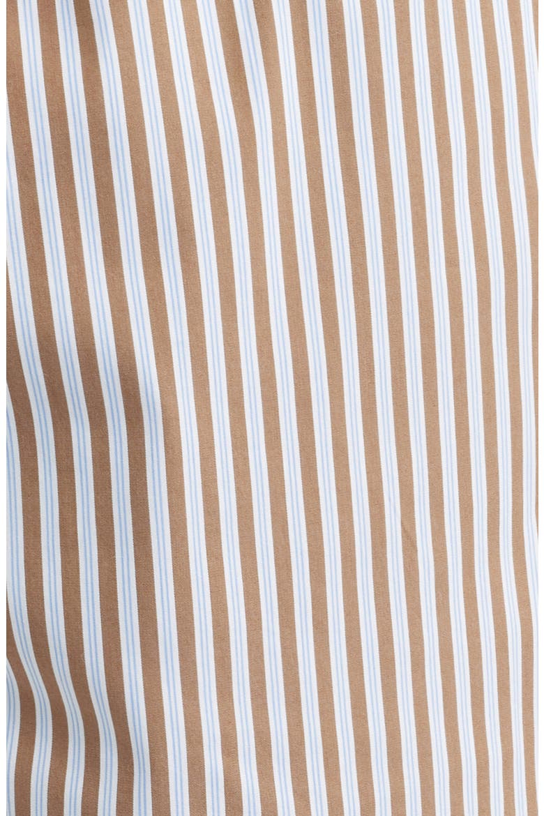 Stripe Stretch Cotton Blend Elastic Waist Shorts, Alternate, color, RUBBER