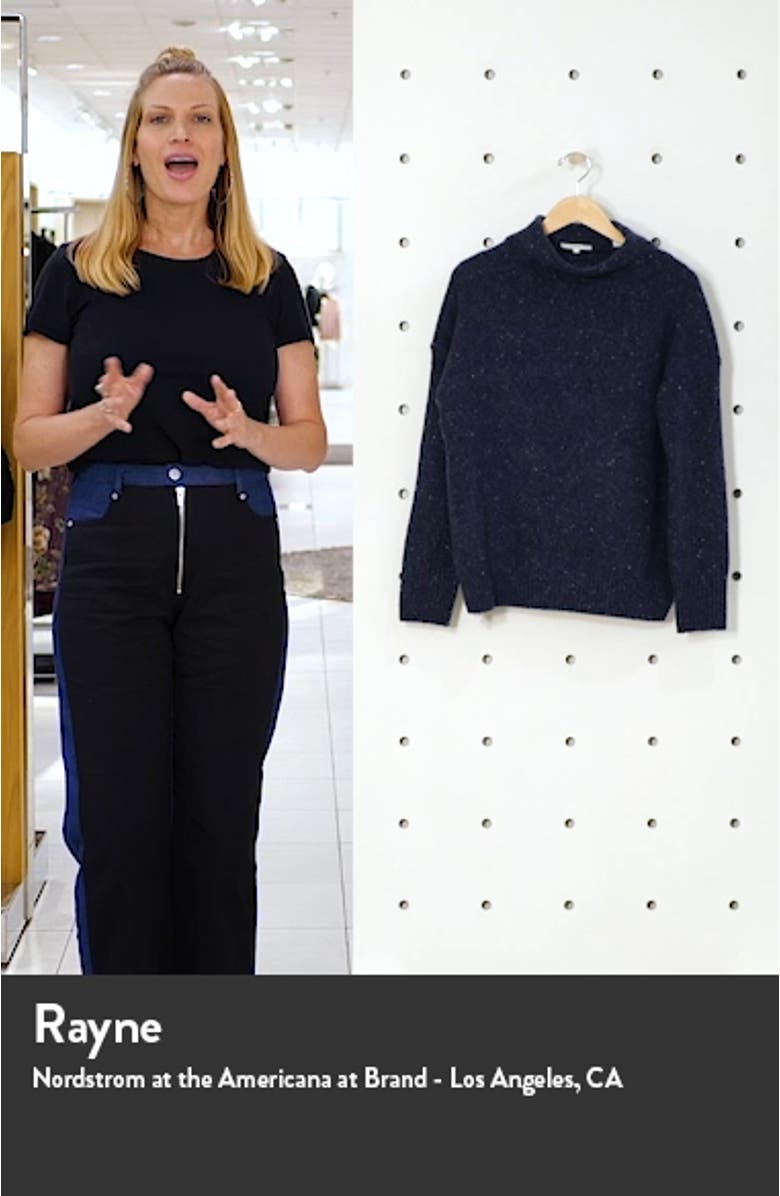 Funnel Neck Wool Blend Sweater, sales video thumbnail