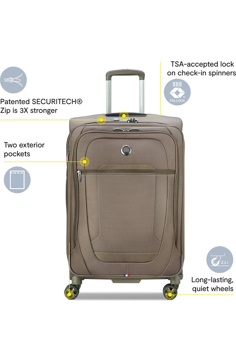 81028242 Helium DLX Checked-Medium 25 Inch Softside Expandable Luggage with Spinner Wheels, Alternate, color, Navy Blue