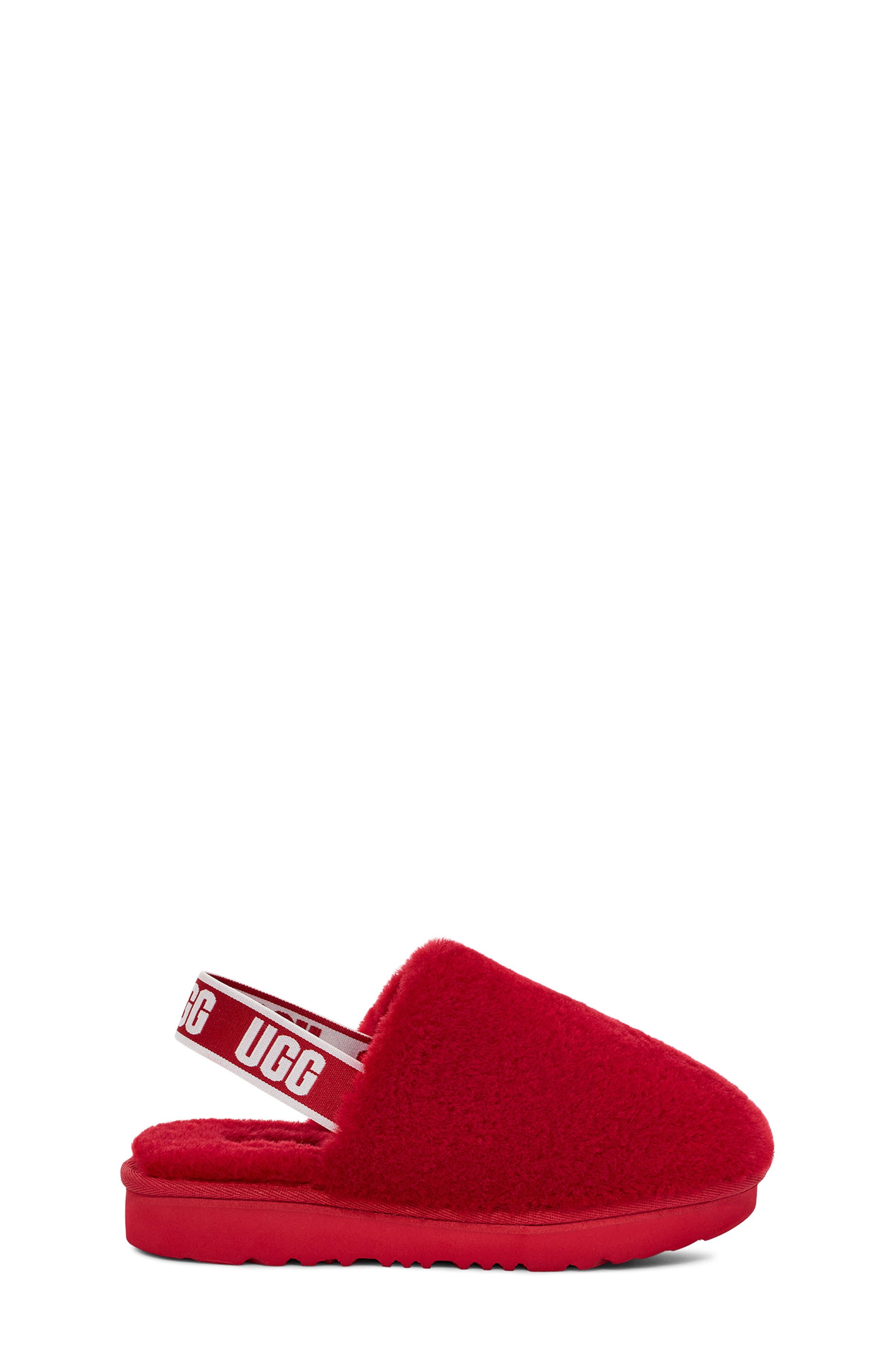 Fluff Yeah Genuine Shearling Clog, Alternate, color, SAMBA RED