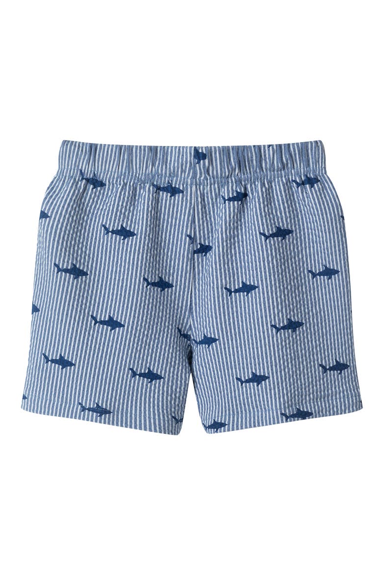 Kids' Seersucker Button-Up Shirt & Shorts, Alternate, color, NAVY STRIPE