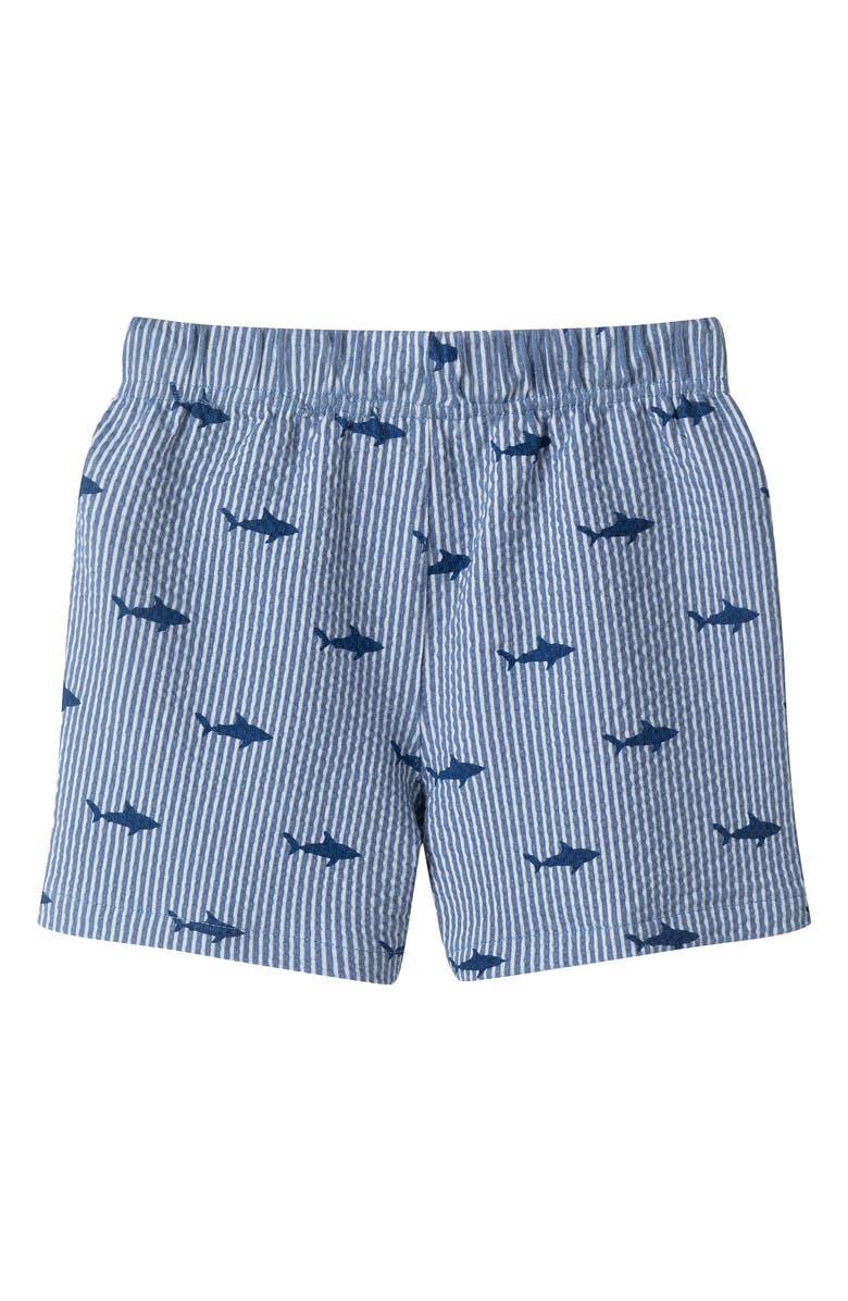 Andy & Evan Kids' Seersucker Button-Up Shirt & Shorts, Alternate, color, Navy Stripe
