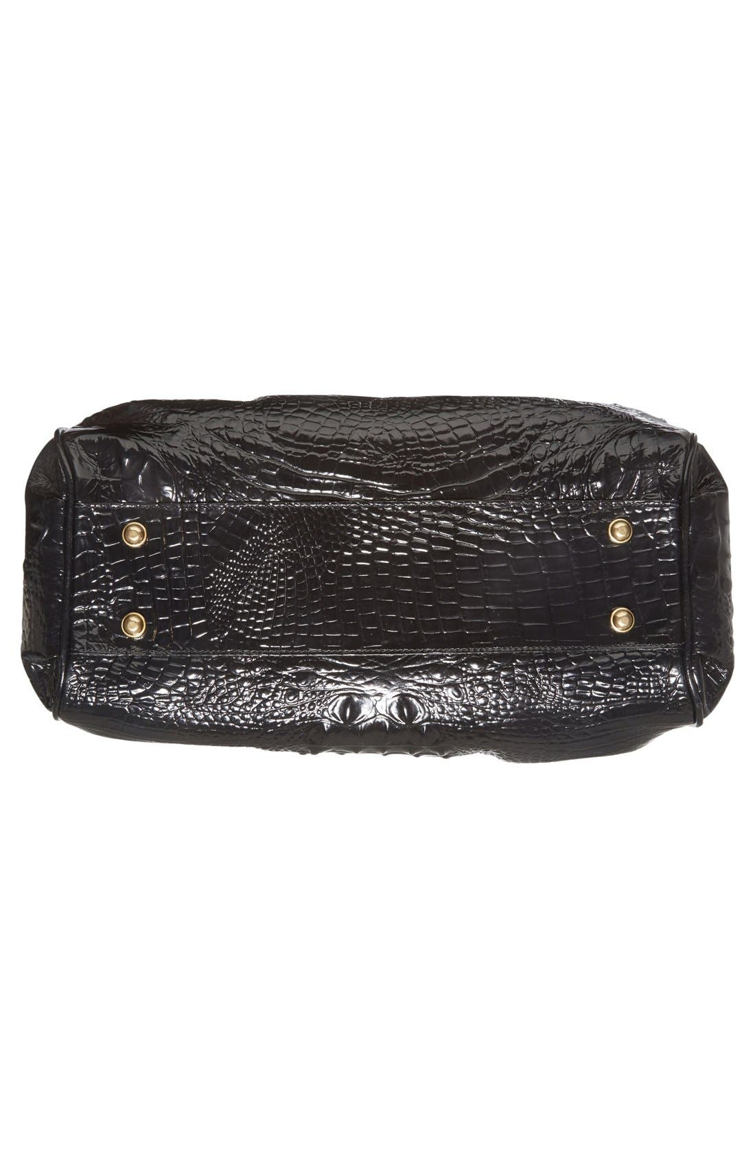 Brahmin Elisa Croc Embossed Leather Shoulder Bag, Alternate, color, 