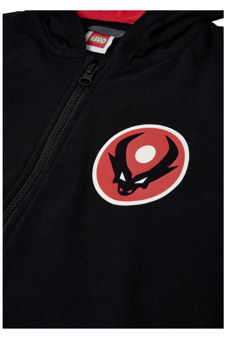 Kids' Ninjago Graphic Full Zip Hoodie, Alternate, color, BLACK