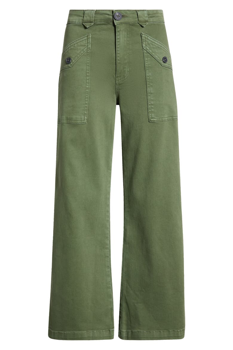 Meg High Waist Ankle Wide Leg Utility Pants, Alternate, color, DILL