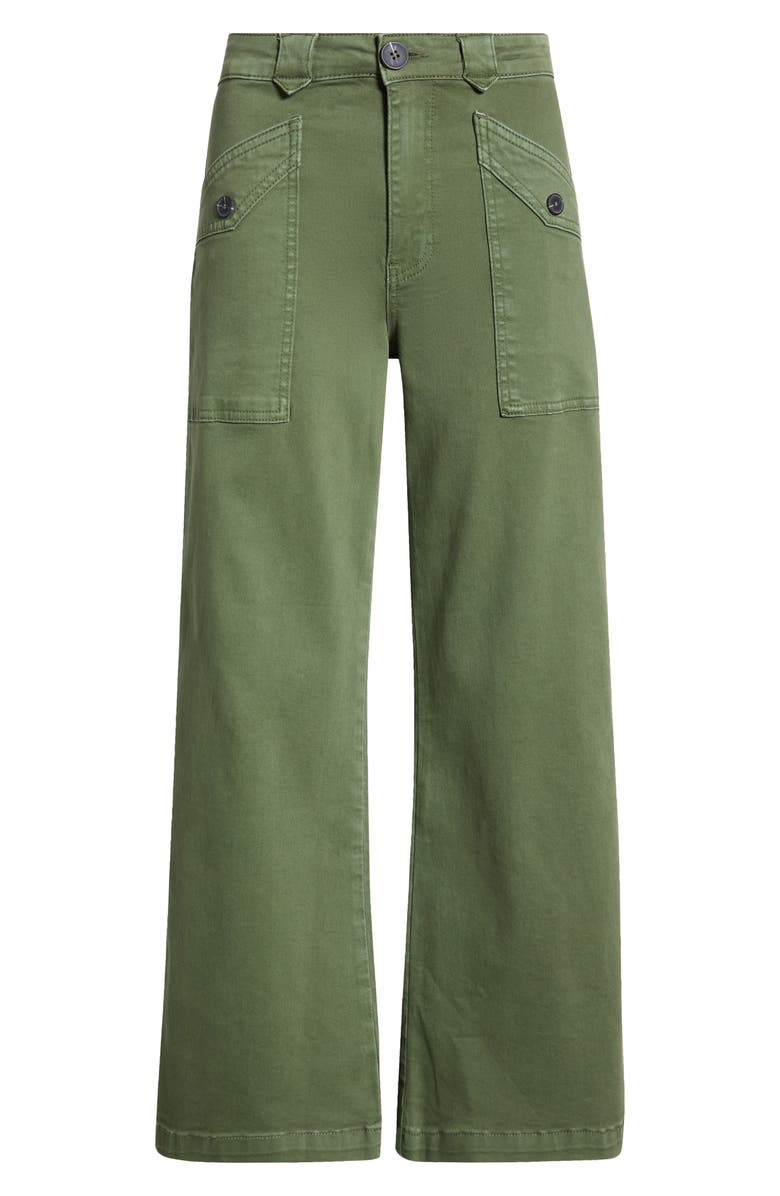 KUT from the Kloth Meg High Waist Ankle Wide Leg Utility Pants, Main, color, Dill