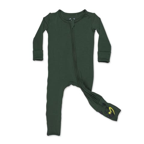 Baby Pine Green Convertible Footie
