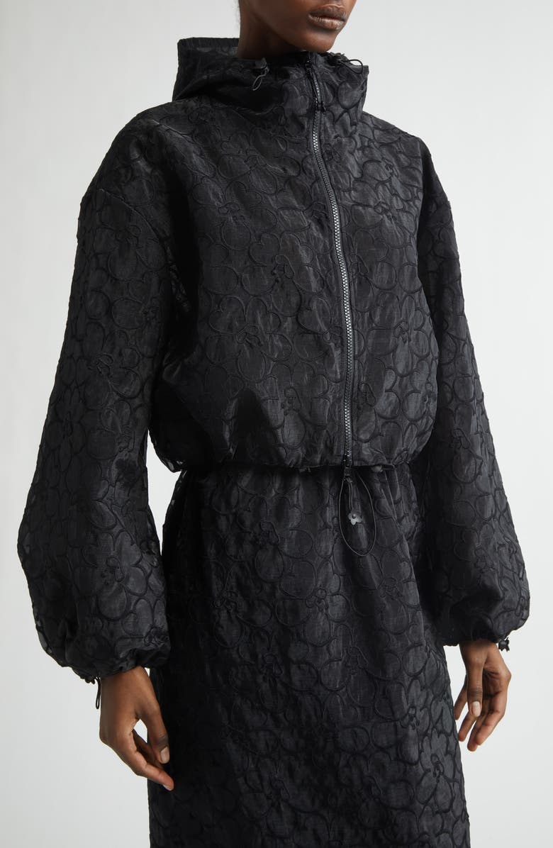 Cecilie Bahnsen Aisha Blouson Jacket, Alternate, color, Black Felicia Embroidery