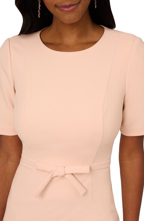 Adrianna Papell Bow Front Sheath Dress In Blush