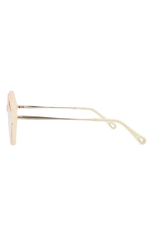 Chloé 52mm Round Optical Glasses In Pink
