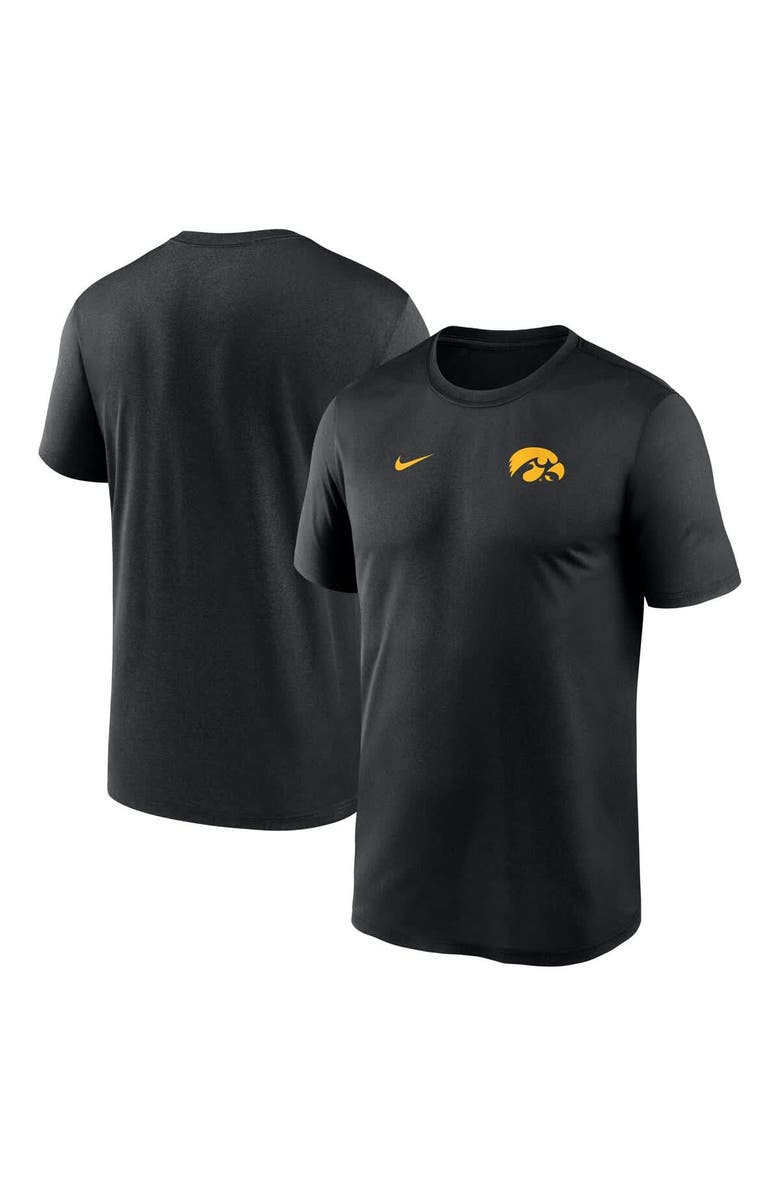 Nike Men's Nike Black Iowa Hawkeyes 2025 Sideline Small Logo Legend Performance T-Shirt, Alternate, color,
