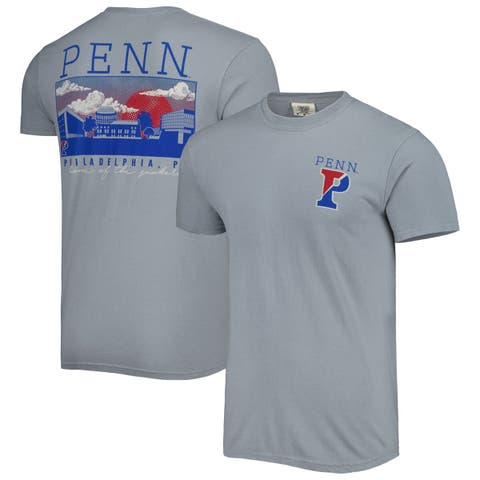 Men's Gray Pennsylvania Quakers Campus Scenery Comfort Color T-Shirt