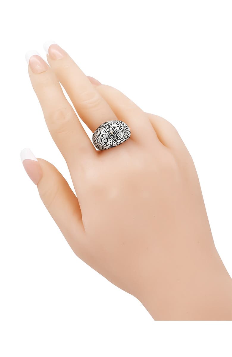 DEVATA Sterling Silver Bali Filigree Dome Ring, Alternate, color, 
