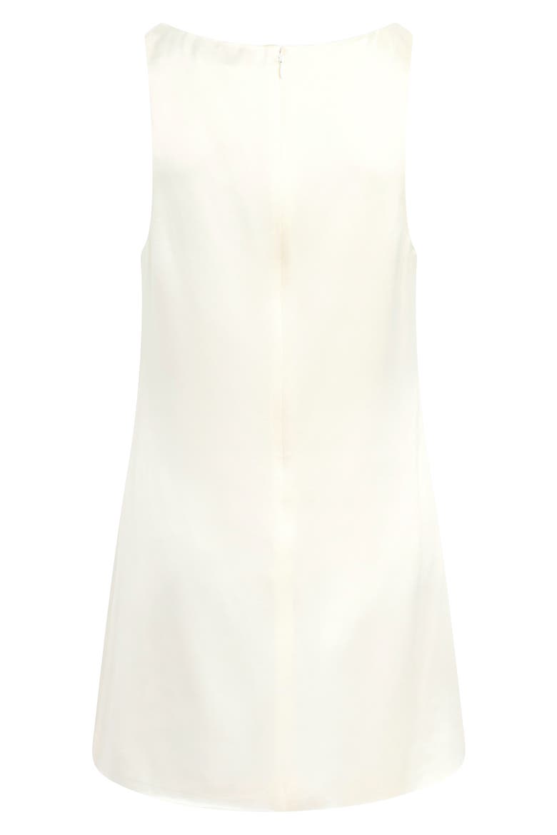 The Getting Ready Sleeveless Satin Minidress, Alternate, color, IVORY
