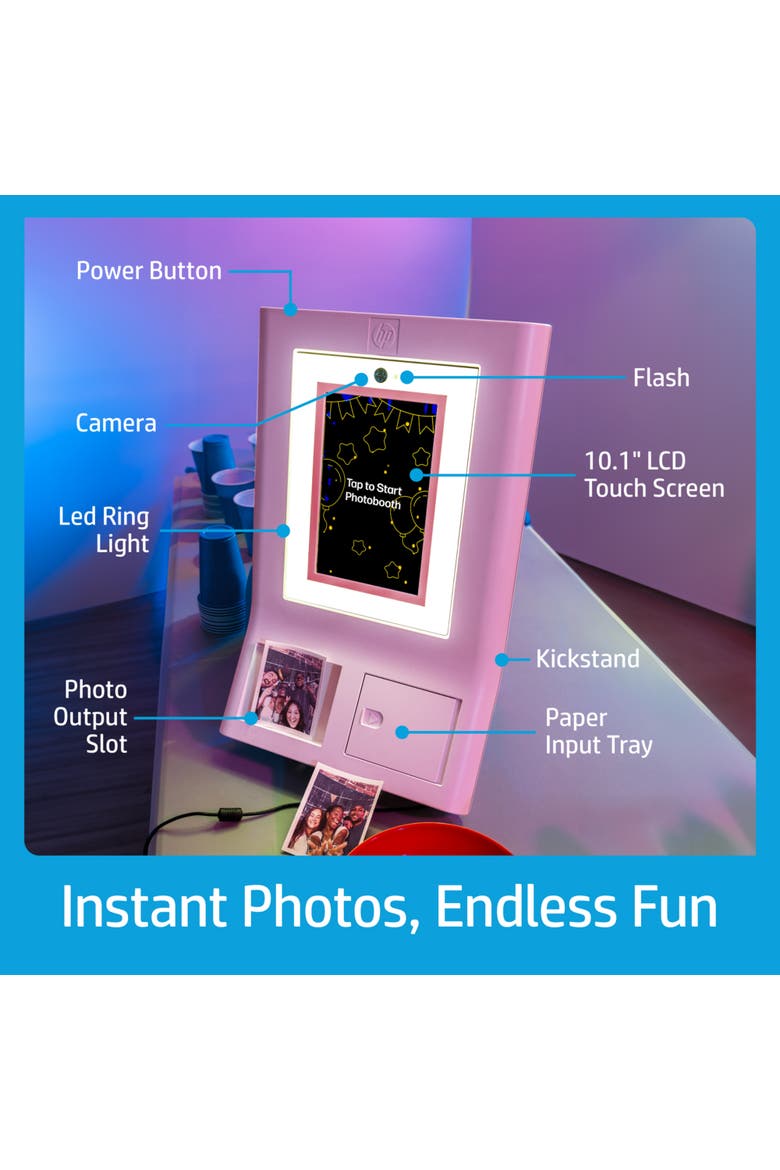Sprocket Photo Booth Printer, Portable 3x4 Instant Photo Printer, Alternate, color, Pink