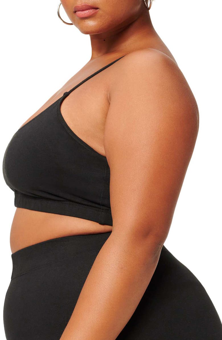 Good American Stretch Cotton Lounge Bralette, Alternate, color,