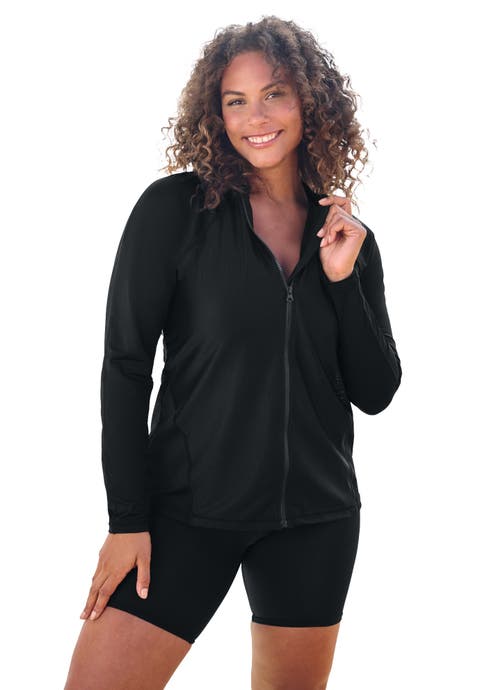 Chlorine Resistant Long-Sleeve Colorblock Swim Tee