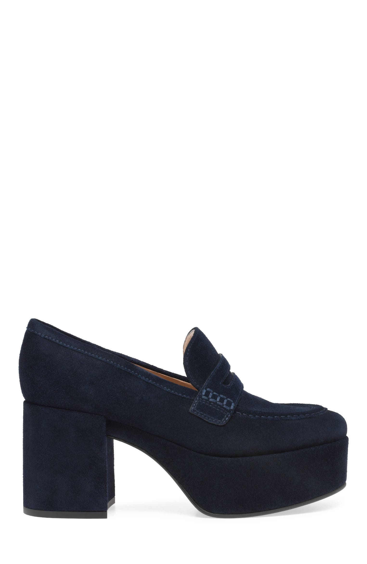 Gianvito Rossi Jenna Mocassin, Main, color, Blue Suede
