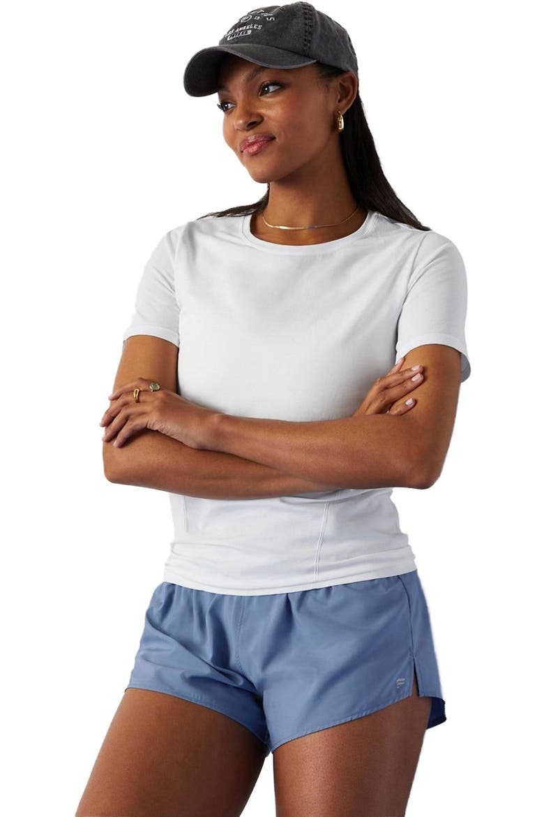 Women's Feather Tech+ Short-sleeve Top, Main, color, Classic White