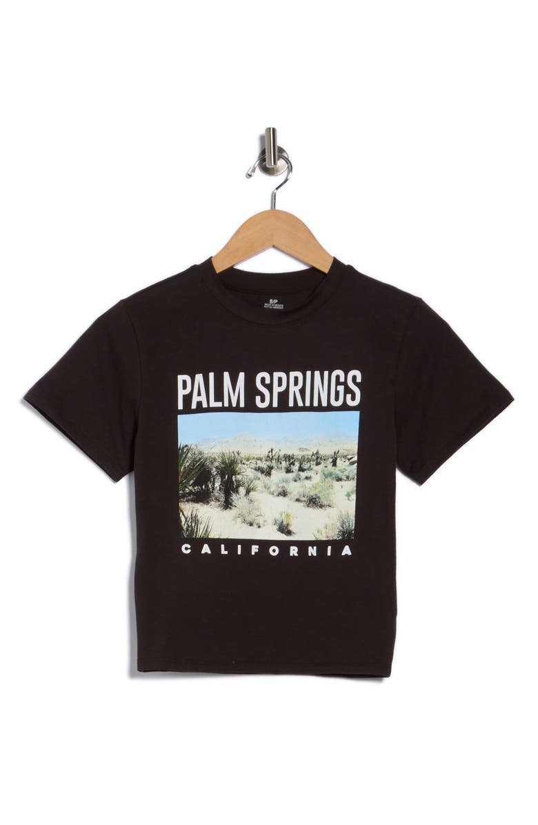 Philcos Palm Springs California Graphic T-Shirt, Alternate, color, Brown
