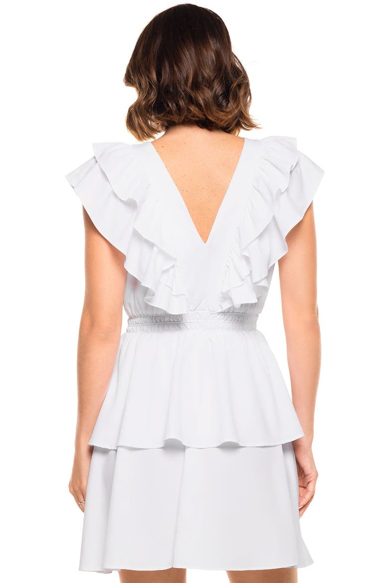 South Cove V-Neck Dress, UPF 50+ Sun Protection, Alternate, color, White