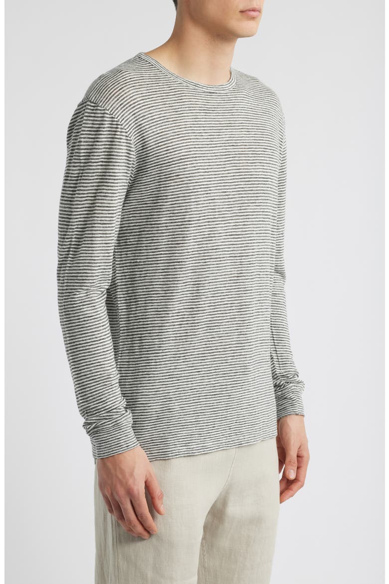 Sun Linen Long Sleeve T-Shirt, Alternate, color, LINES