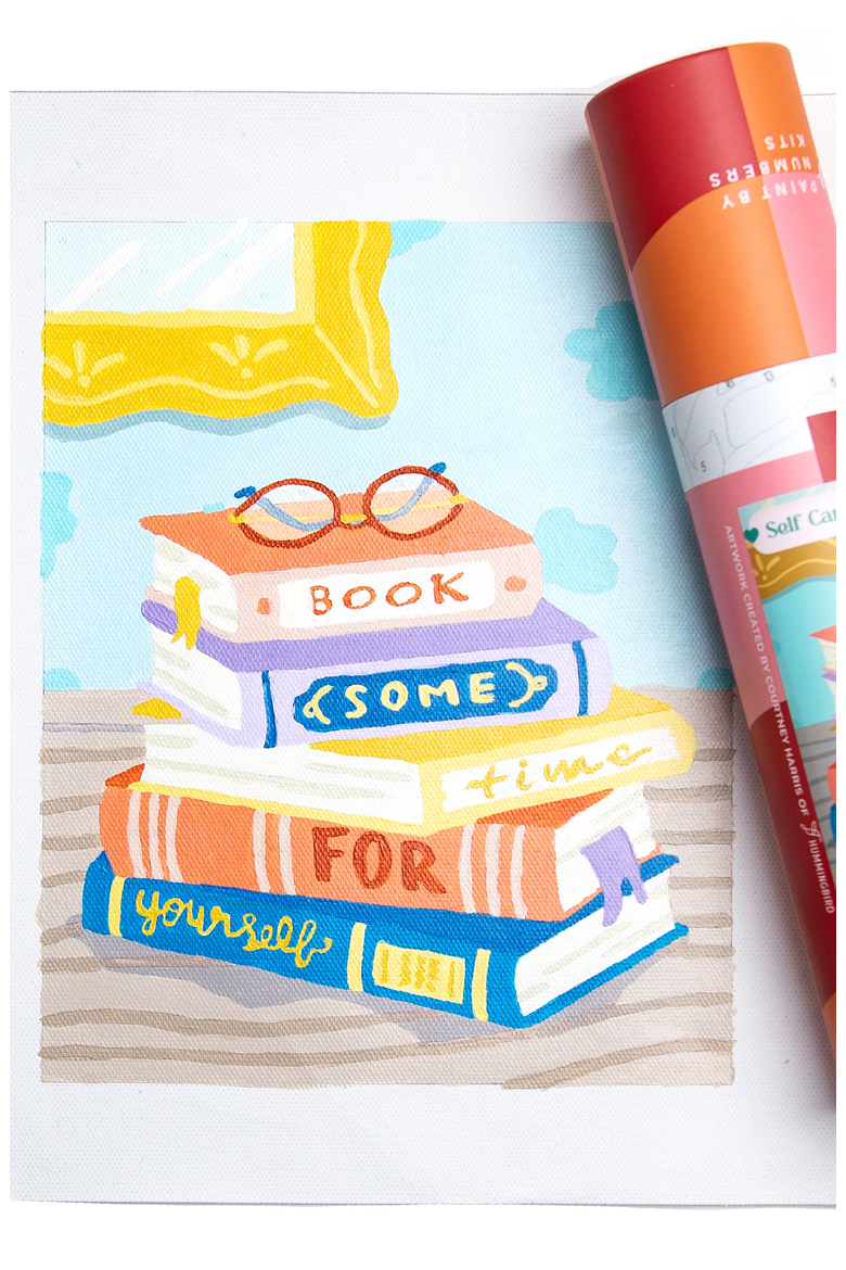 Book Some Time For Yourself Paint by Numbers Kit, Alternate, color, Pink