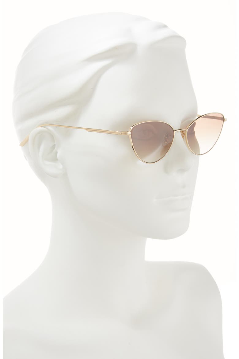 x KHAITE 1998C 56mm Cat Eye Sunglasses, Alternate, color, GOLD