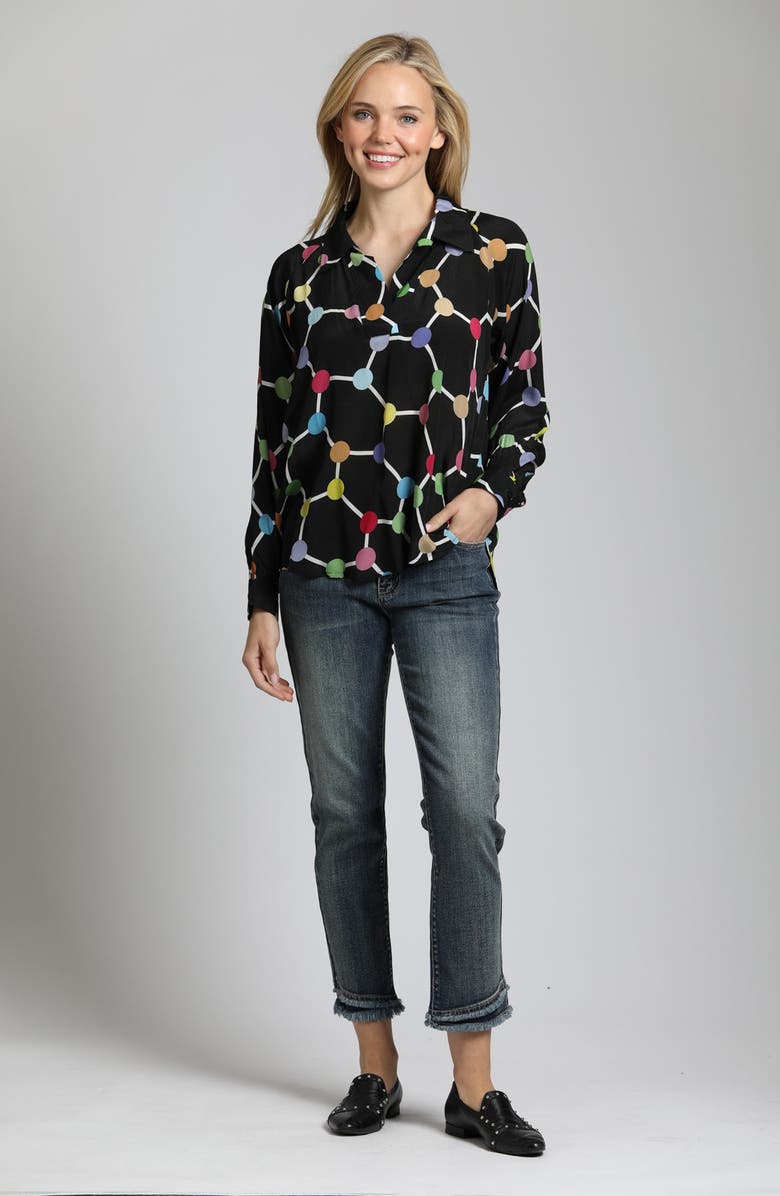 APNY Long Sleeve Shirt, Alternate, color, Black Multi