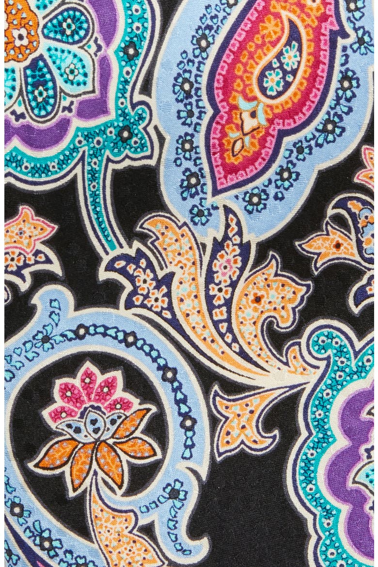 Paisley Silk Tie, Alternate, color, BLACK