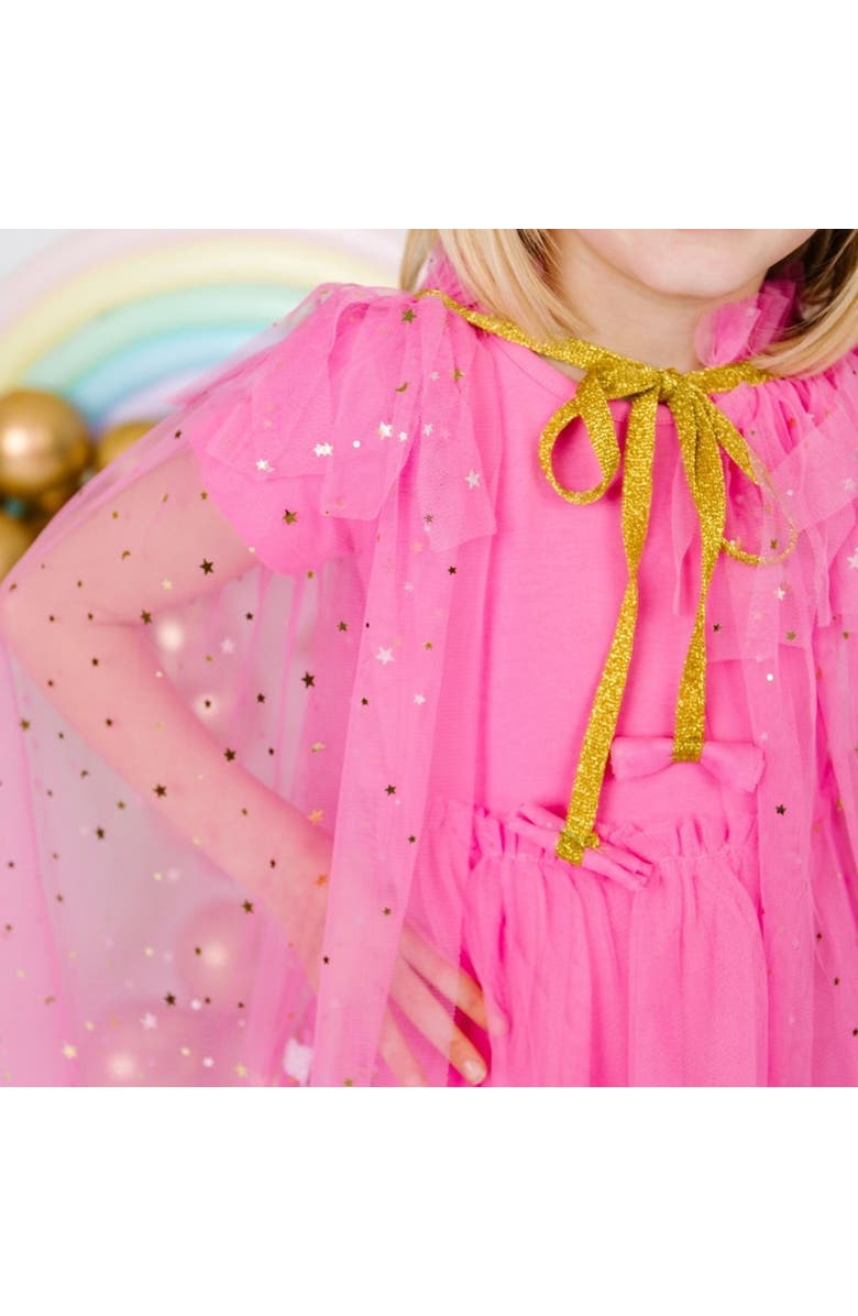 Sweet Wink Hot Pink Star Cape, Alternate, color, Hot Pink