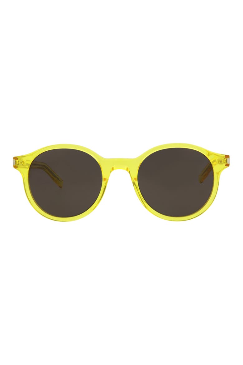 50mm Round Sunglasses, Main, color, YELLOW BLACK