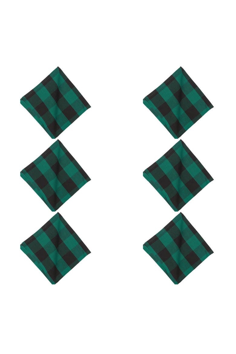 Franklin Spruce Black Napkin Set of 6, Alternate, color, Black