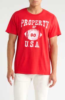 Junk Food Property of USA Cotton Graphic T-Shirt