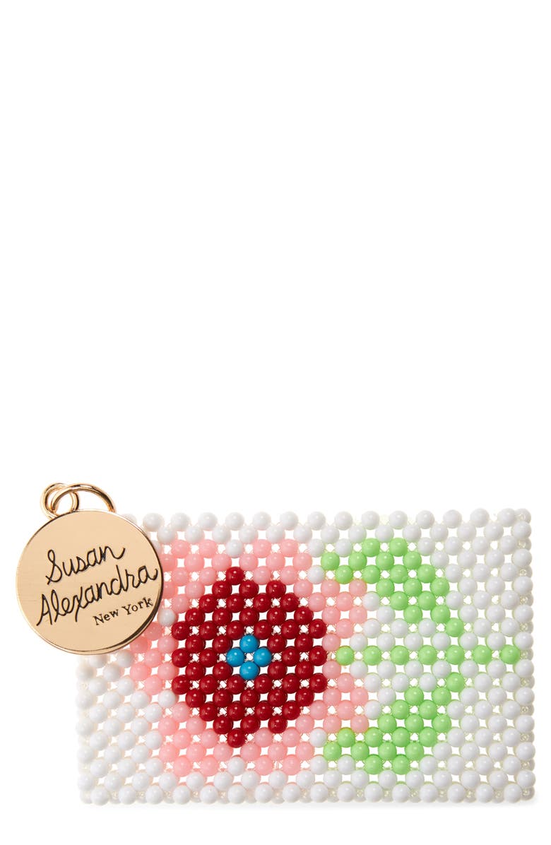 Susan Alexandra Blossom Beaded Card Holder, Main, color,
