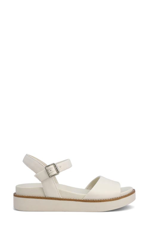Mia Nari Ankle Strap Platform Sandal In Bone