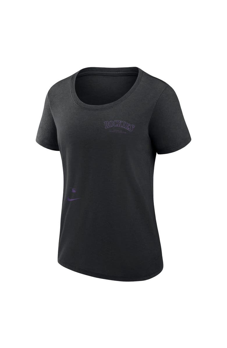 Nike Women's Nike Black Colorado Rockies Authentic Collection Performance Scoop Neck T-Shirt, Alternate, color,