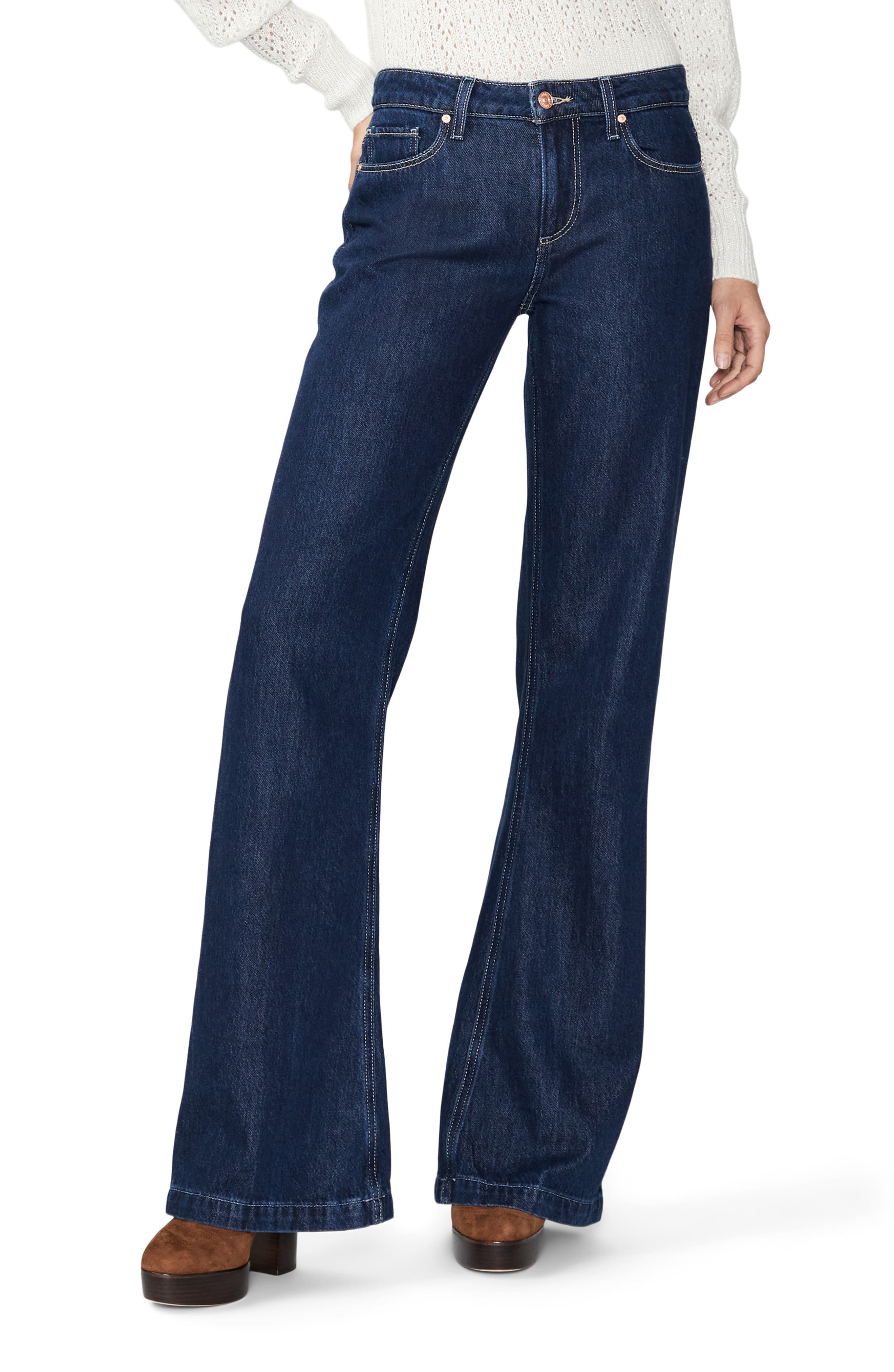 PAIGE Sonja Low Rise Wide Leg Jeans
