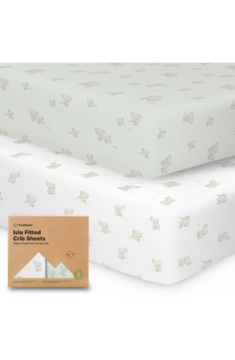 KeaBabies Isla Fitted Crib Sheets, Main, color, Elly