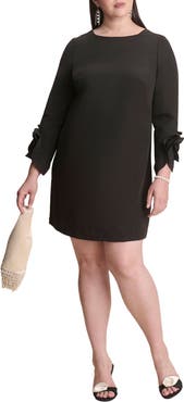 ELOQUII Rosette Sleeve Mini Dress