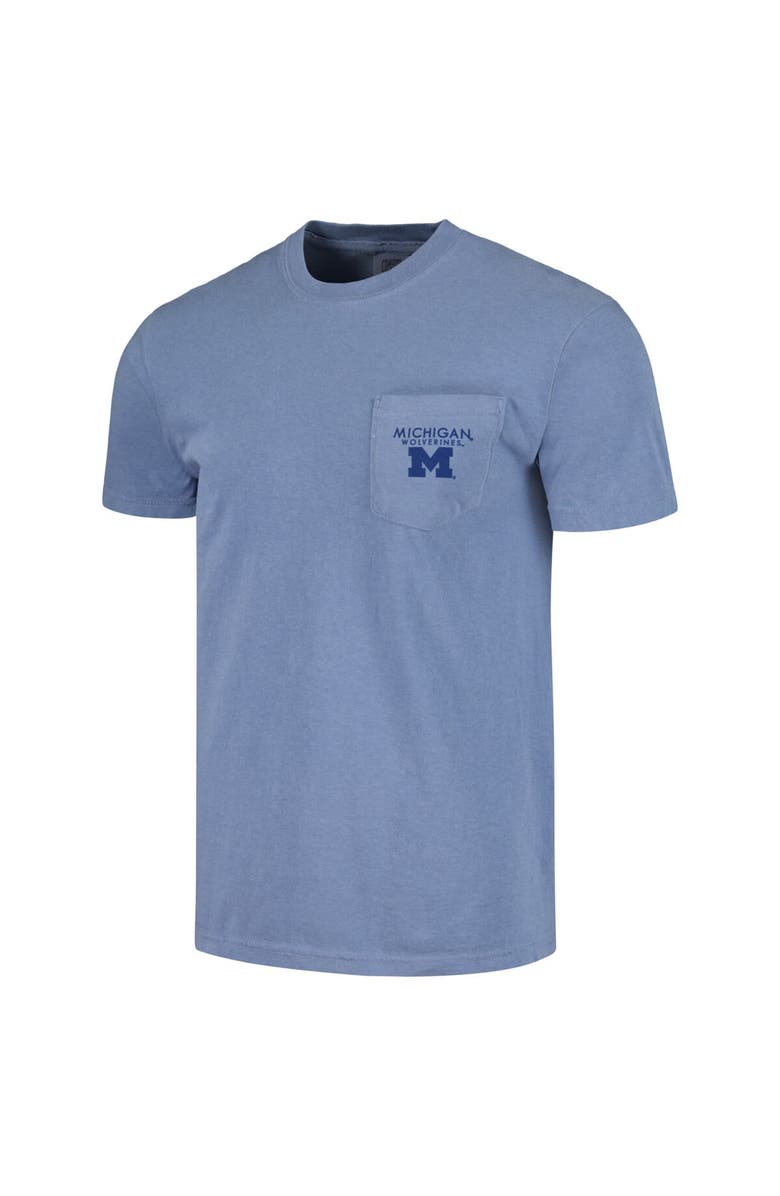 IMAGE ONE Men's Navy Michigan Wolverines Circle Scene Comfort Colors T-Shirt, Alternate, color, 