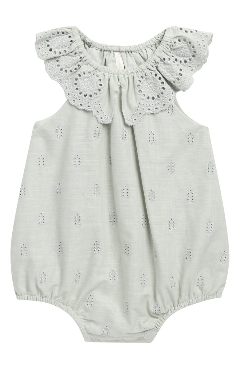 Rylee + Cru Myla Cotton Eyelet Bodysuit, Main, color, Seafoam