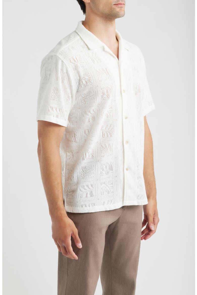 Tile Cabana Camp Shirt, Alternate, color, NATURAL