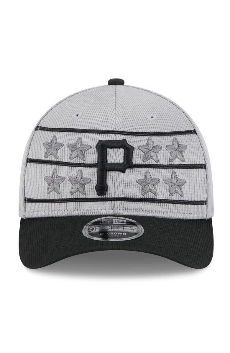 New Era Men's New Era Gray/Black Pittsburgh Pirates 2025 Batting Practice 9FORTY M-Crown Adjustable Hat, Alternate, color, Gray
